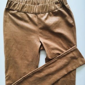 Talking French faux leather pants